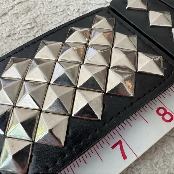 Studded elastic belt SATC-inspired Black/Silver S/M - Picture 4 of 9